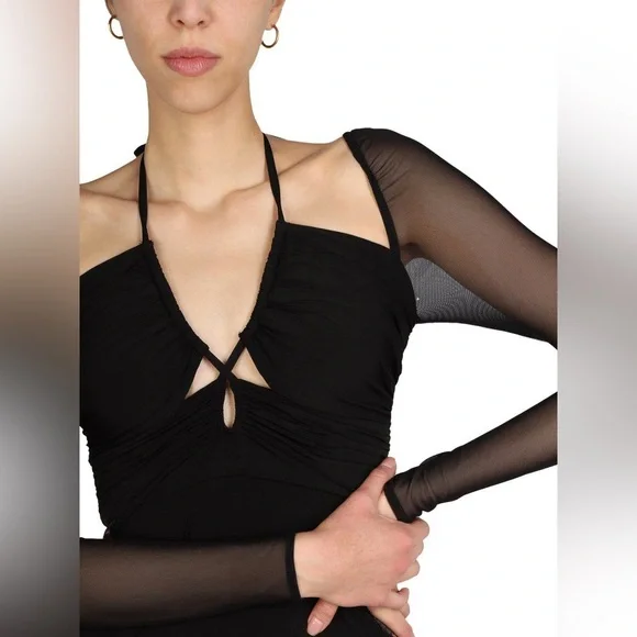 Self-Portrait Lace Dress in Black